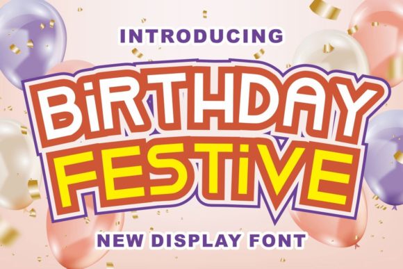 Birthday Festive: A Bold Craft Font for Standout Projects