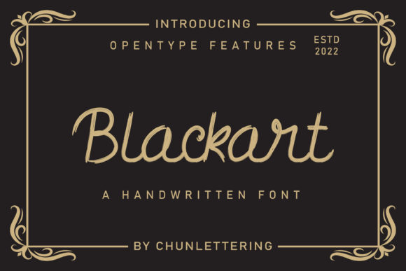 Blackart Font: A Delicate Brushstroke for Your Creative Projects