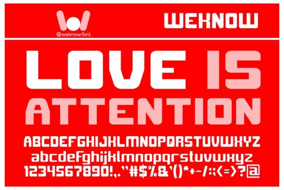 Love is Attention: A Display Font for Creative Hands-On Projects