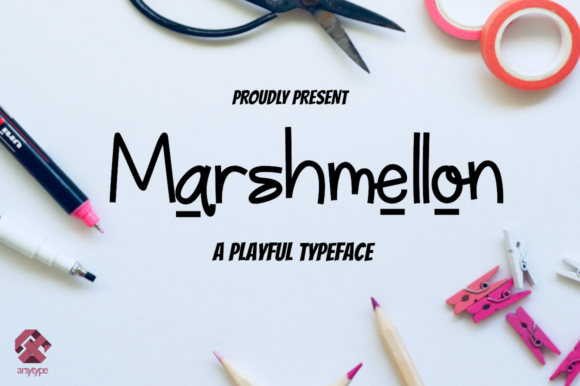 The Marshmellon Font for Creative Handmade Products